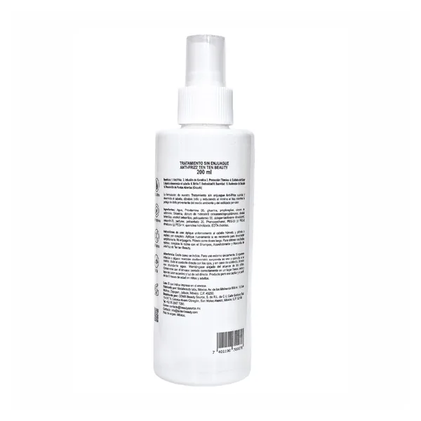 Leave-in Anti Frizz 200 ml — Parte trasera