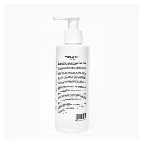 Mascarilla Anti Frizz 200 ml — Parte trasera