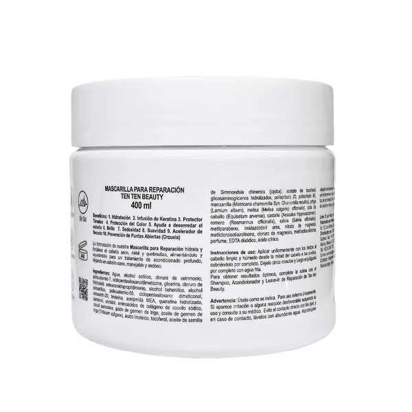 Mascarilla Repair 400 ml — Parte trasera