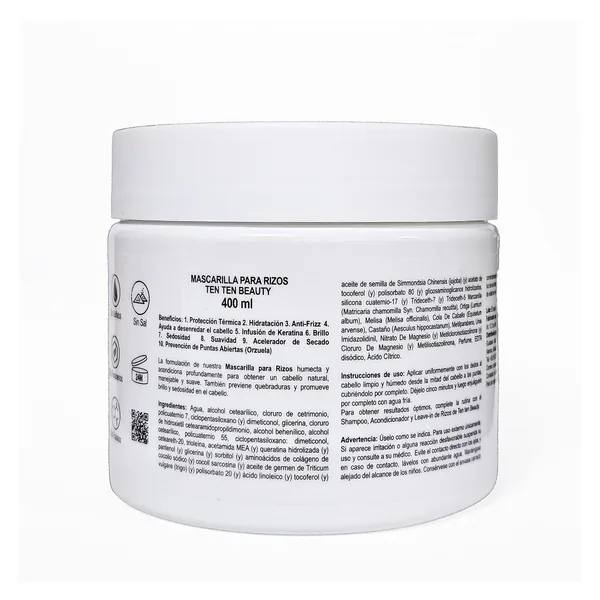 Mascarilla Curls 400 ml — Parte trasera
